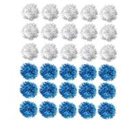 HANABASS 50 pièces Balles de Jeu pour Ensemble de Pompons Tinsel Multicolores Jouets Sonores pour Éveiller et Lutter Anxiété de Séparation