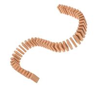 HANABASS 50 pièces Dominos Bois Naturel Jeu de Société Portable Multi-Usage pour Familles et Fêtes Blocs de Construction Solides et Réutilisables