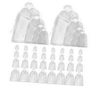 HANABASS 50 pièces Sachet de Protection pour Fruits Maille de Organza avec Cordon de Serrage pour Protection Insectes et Oiseaux