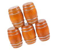 HANABASS 5Pièces Bois pour Maison Accessoires Décoratifs Tonneau Miniature pour Créer Une Ambiance De Bar Accueillante Votre Décoration