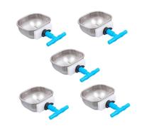 HANABASS 5pièces Distributeur Automatique Eau Acier Inoxydable pour Lapins Bol Pratique pour Élevage Avicole