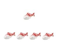 HANABASS 5pièces Ornement De Poisson Flottant Céramique pour Aquarium Décoration Élégante pour Réservoirs Effet Visuel Captivant Améliore Esthétique sous Léger Et Compact