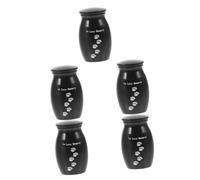HANABASS 5pièces Urne Cendrier Alliage pour Animaux De Compagnie Boîte Mémoriale pour Cendres De Chats Et Chiens Conteneur De Souvenir Compact Et Léger avec Couvercle Seul Urne