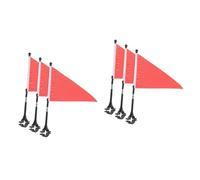 HANABASS 6 Ensembles Drapeau de Vélo pour Garçon Fille Kit de Fanions de Sécurité pour Guidon de Vélo Drapeaux Publicitaires et pour Cyclisme Tricycle et Trottinette