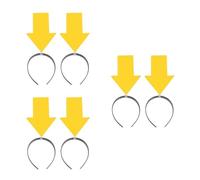 HANABASS 6 Pièces Bandeau Flèches Jaunes Lot de Accessoire de Coiffure Humoristique pour Halloween et Fêtes Élastique et Sûr pour Photos et Performances