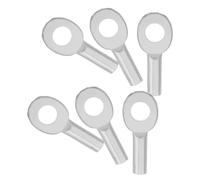 HANABASS 6 Pièces Connecteur Terminal, Œillet 6mm Argenté | Fer et Acier, Connexion sans Couture Verrouillage Soigné, pour Réparations de Poulies et Techniciens