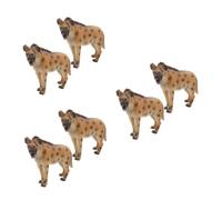 HANABASS 6 Pièces Figurines Hyènes Africaines Réalistes Éducatif Plastique Sécurisé pour Garçon Fille Apprentissage et Décoration Bureau