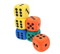 HANABASS 6 Pièces Jouets de Jeu de dés Nombre de dés Accessoire de fête à thème énormes dés de Jeu dés de Valeur de Position Jeu de dés à Boire Jouets de fête de dés Gros dés tombola Eva