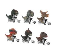 HANABASS 6 Pièces Jouets Voitures Dinosaure à Rappel pour Garçon Fille Voitures Inertielles Résistantes Modèles de Animaux Jouets Éducatifs pour Garçons et Filles Interaction Parent-garçon