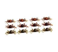 HANABASS 6 Pièces Leurres de Simulacre de Crabe avec Hameçon Appâts Artificiels Résistants et Réalistes Marron Vert Orange pour Pêcheurs