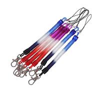 HANABASS 6 pièces Lot de Porte Clés Ressorts Spirales Élastiques Rétractables Multifonctions pour Clés Sacs et Téléphone Enrouleur Cordon Robuste pour Activités Extérieures