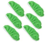 HANABASS 6 pièces Lot de Réutilisables pour Serpillière Microfibre Lavables et Compatibles avec Balai Humide et Sec pour Sols Stratifiés Marbre et Béton
