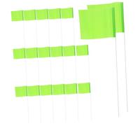 HANABASS 60 Pièces Mât Extérieur Petits Drapeaux Drapeaux De Marquage Utilitaire Drapeau De Cour Drapeau De Marquage Marqueurs De Piste Coules De Jardin Pour Marquer Vert Fil D'acier