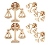 HANABASS 6pièces Lot de Broches Métal pour Homme Broche de Revers et Accessoire pour Costumes Broche de Col de Chemise Épingle de Costume Symbole de Justice