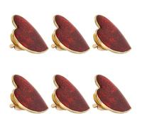 HANABASS 6pièces Lot de Épingles Cœur Rouge Métal Broches Cœur à Piquer pour Vêtements Écharpe Châle ou Robe pour Saint-valentin Anniversaire ou Mariage