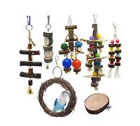 HANABASS 7Pièces Perroquet Morsure Colorés pour Oiseaux pour Cockatiels Autres Petits Oiseaux