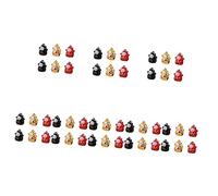 HANABASS 8 Ensembles 6 Pièces Cloche De Chat Porte- Chaînes Pendentifs Chat d'argent Maneki Neko Bijoux Cloche Petites Cloches Cloche pour Bijoux Décor Vintage Décor Animalier Laiton
