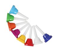 HANABASS 8 pièces Clochettes Musicales Colorées Métal pour Garçon Fille Éducatif Percussion pour Apprentissage Musical École Maternelle Chorale Fêtes et
