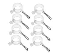 HANABASS 8 Pièces Flagpole Retainer Rings Clips with Hook Pc Material Anti- Flag Fixing for Conference Halls and Gardens
