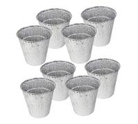 HANABASS 8 pièces Lot de Doublures Jetables Aluminium Résistant Chaleur Seaux Profonds pour Barbecue Récupérateur de Graisse Multifonction pour Cuisson Extérieure