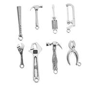 HANABASS 8 Pièces Matériaux d'accessoires boucles d'oreilles fournitures porte-clés bricolage fabrication de boucles d'oreilles Charme Pince Boucle d'oreille alliage