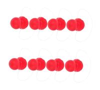 HANABASS 8 pièces Nez de Clown Rouge Léger Accessoire Costume Halloween pour Fêtes Déguisement et Jeu de Rôle