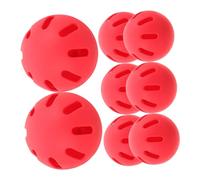 HANABASS 8 Pièces Soft Eva Baseball Training Balls for Practice Hollow Lightweight Design with Perforated Stable Flight Standard for and Safe Batting
