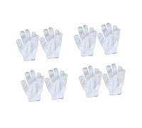 HANABASS 8Pièces Bain pour Garçon Fille Set de Exfoliants Doux à Doigts pour Gommage Couleur Blanche pour Bain et Nettoyage de Peau