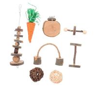 HANABASS 8pièces Jouets à Mâcher pour Petits Animaux De Doudous Mélange pour Hamsters Cochons Et Lapins Accessoires De Nettoyage Divertissement