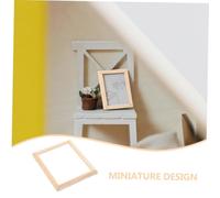 HANABASS 9 Pièces Petit Cadre Photo Cadres Miniatures DIY Dollhouse Furniture Brun