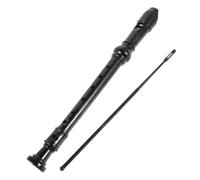 HANABASS à Bec Soprano Abs Noir Transparent Instrument de Musique pour Garçon Fille Débutants Facile à Jouer Maison École