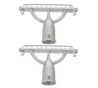 HANABASS Accessoires de Remplacement pour Tête de Balai à Franges en Acier Inoxydable Argenté, Lot de 2 Pièces Prise Sécurisée et Réglable pour Nettoyage Domestique