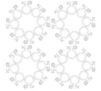 HANABASS Adaptateurs pour Boucles D’Oreilles à Clip Transparentes de U 50 Pièces sans Perçage Taille Agrandie Perles Supports Invisibles et Confortables pour Oreilles Non Percées