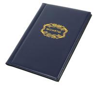 HANABASS Album Porte-Pièces Commémoratives en Cuir PU Bleu 10 Feuilles 250/120 Pochettes Organise et Protège Pièces de Monnaie Jetons et Badges pour Collectionneurs Rangement Compact