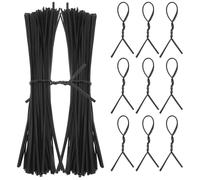 HANABASS Attaches Torsadées Flexibles et Faciles à Plier, pour Jardinage 1000 en Fil de Fer Galvanisé Plastifié Noir et Fixation de Câbles ou Emballages Alimentaires