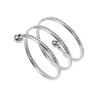 HANABASS Bague Ajustable Acier Inoxydable à Double Ressort Torsadé avec Ornement Anneau Délicat Unisexe pour Doigt Simple et Élégant