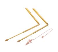 HANABASS Baguette Sourcier Cuivre Flexible Outil de Radiesthésie Portable pour Chasse Aux Fantômes Localisation Or et Exploration Extérieure Adapté Aux Amateurs et Débutants