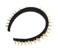 HANABASS Bandeau Large à Rivets Punk Femme Serre-tête Clouté Noir à Pointes Accessoire Cheveux Mode été Style Rock et Gothique