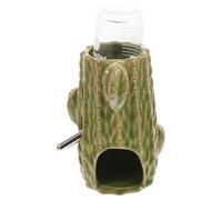 HANABASS Biberon pour Hamster Support Abreuvoir Pratique pour Hamster Céramique 80ml Vert Anti-Fuite 1 Set et Petits Animaux