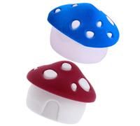 HANABASS Boîte à Bijoux 2pcs en Tissu Doux Forme Champignon, Écrin pour Alliance Résistant à L'usure, pour Exposer Bagues et Bracelets