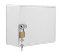 HANABASS Boîte à Lait Verrouillable pour Colis, Livraison Extérieure Murale | ABS Blanc, Intérieur Isolé, Double Verrouillage avec Cadenas et Petite Serrure, pour Portail et Clôture