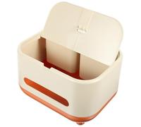 HANABASS Boîte à Mouchoirs Beige Légère en Hips, Facile à Ranger, Organisateur Multifonction pour Bureau et Table de Chevet, pour Chambre et Salon