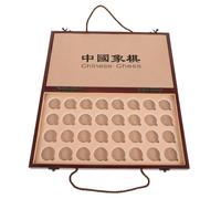 HANABASS Boîte de Rangement Bois pour Xiangqi Jeu Échecs Chinois Portable avec Design Élégant Coffret à Main Facile à Transporter Jeu de Société pour Adultes et Garçon Fille
