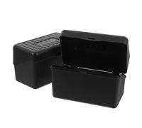 HANABASS Boîte de Rangement Plastique Multifonctionnelle pour Bureau et Maison, Étui Compact et Portable pour Fiches et Notes, Design Élégant et Dimensions 14,5x9x8 Cm