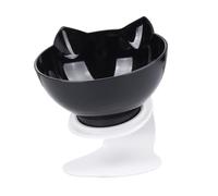 HANABASS Bol Incliné pour Chat avec Protection du Cou Bol Plastique Épais et Sûr Écuelle Pratique et Écologique à Degrés Adapté pour Eau et Nourriture pour Chats