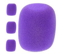 HANABASS Bonnettes Anti-vent pour Microphone en Écume Épaisse 4pcs Design Antidérapant pour Protection et Usage Polyvalent Lors de Performances et Home Ktv