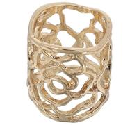 HANABASS Boucle Écharpe Creuse Alliage Motif Rose Accessoire Chic pour Foulards et Châles Décoration Féminine Élégante Dorée