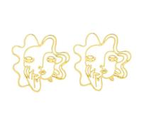 HANABASS Boucles D'oreilles Créatives Visage Humain, Design 3d Exagéré, Alliage Doré Hypoallergénique, Femme Mode Soirée, Boucles Fantaisie, Accessoires Décoratifs Uniques