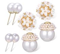 HANABASS Boucles D'oreilles en Alliage Perles en Perles pour Femmes 2 Paires Légères et Élégantes pour Mariages et Rendez-