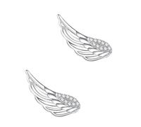 HANABASS Boucles Oreilles Argent Sterling Plume Ailes Ange Pendantes pour Femmes et Filles Élégantes Accessoires Oreille Chic